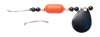 CT0182 - cuillère tournante noire et orange